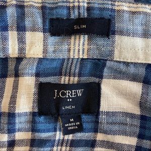 J. Crew Shirts - J.Crew Linen long sleeve button down plaid shirt J. Crew Shirts - J.Crew Linen long sleeve button down plaid shirt